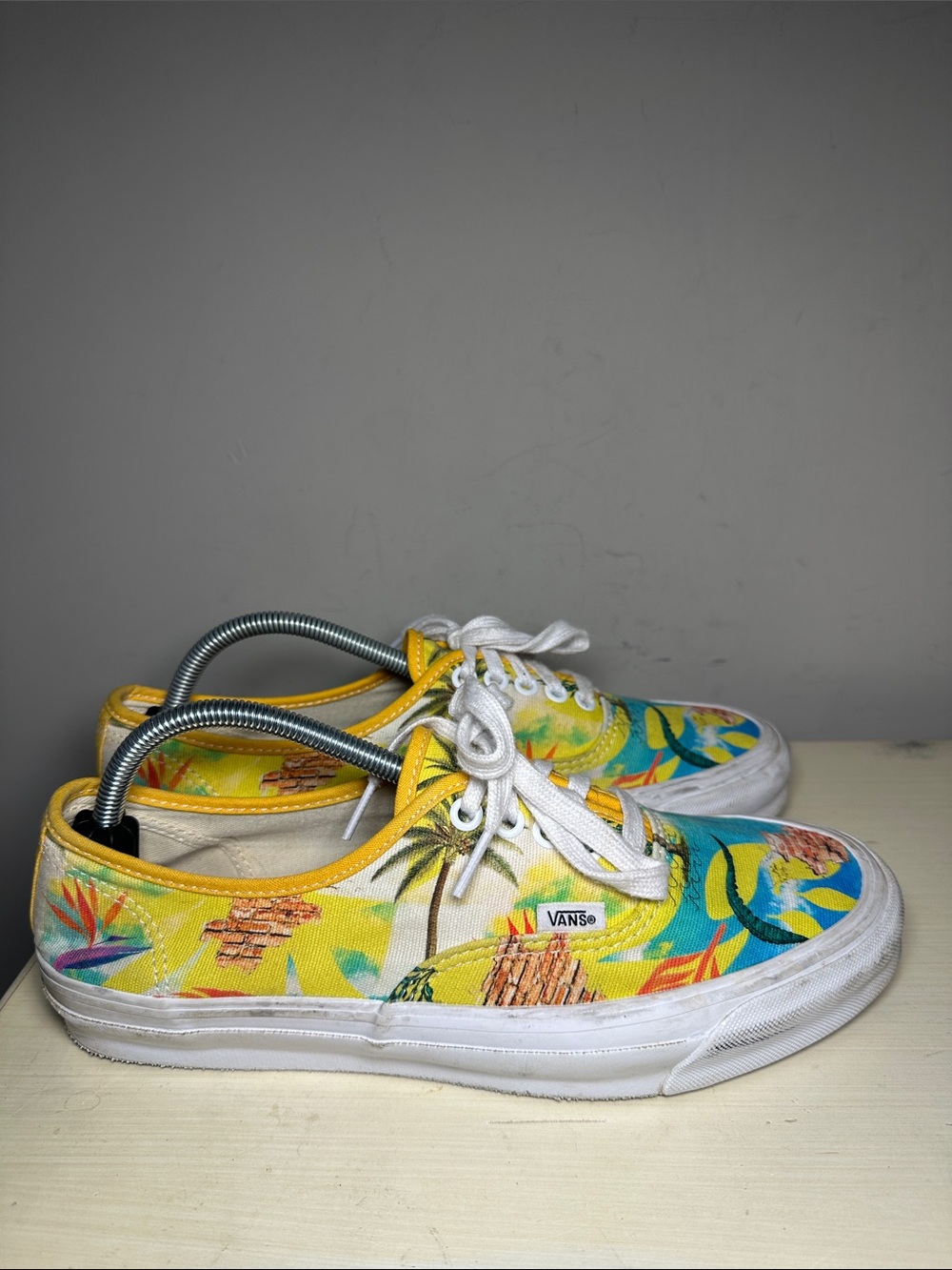 Vans OG Authentic LX Citrus Palm Yellow Tropical Print rare skate shoes